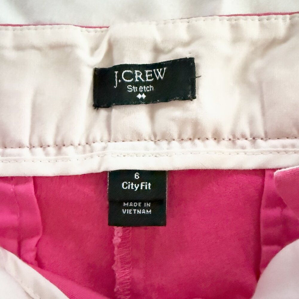 J. Crew Pink Stretch City Fit Shorts Size 6 - Picture 2 of 6